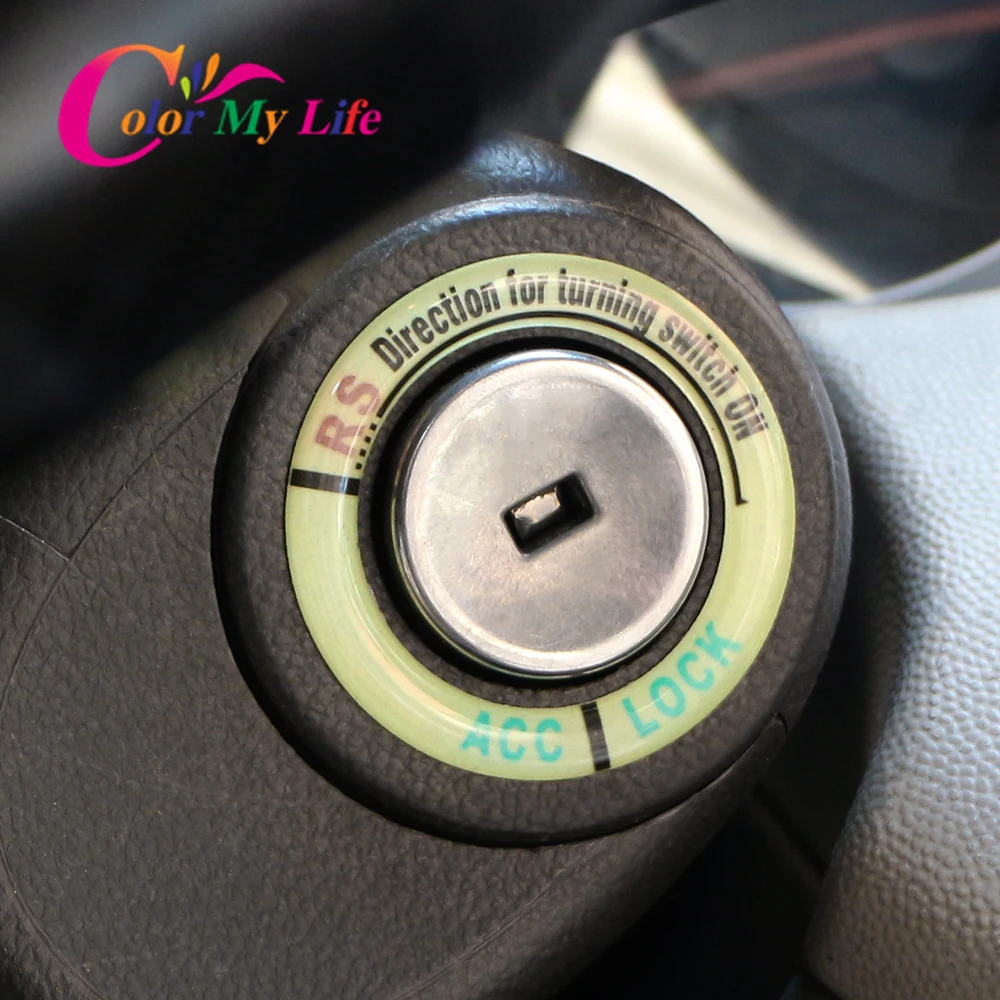 Car Key Ring Sticker Luminous Ignition Switch Cover for Nissan Micra Leaf Teana Note Almera Classic Qashqai Pulsar Micra Juke