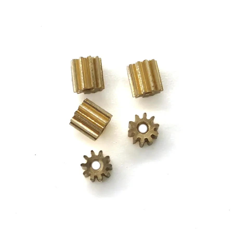 101A 0.2M Copper Pinion OD=2.4mm 10 Teeth 1mm Tight Fitting Thickness 2.5mm Precision Micro Gears 5pcs/Lot