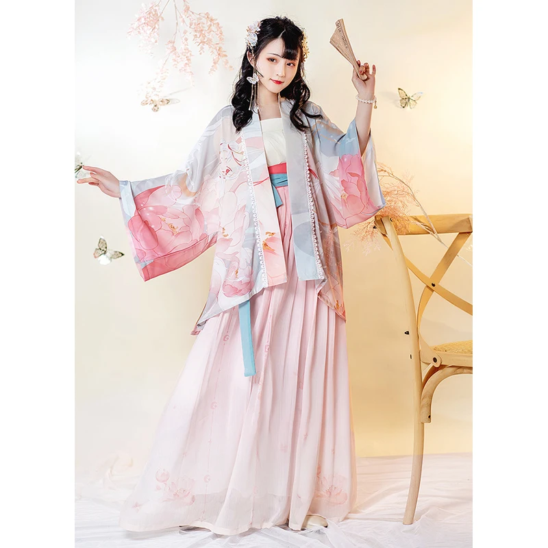 Modern Hanfu Suit Women Chinese Style Skirt Fairy Clothes Cosplay Costume Princess Dress Scene Clothes Folk Dancewear DL8162