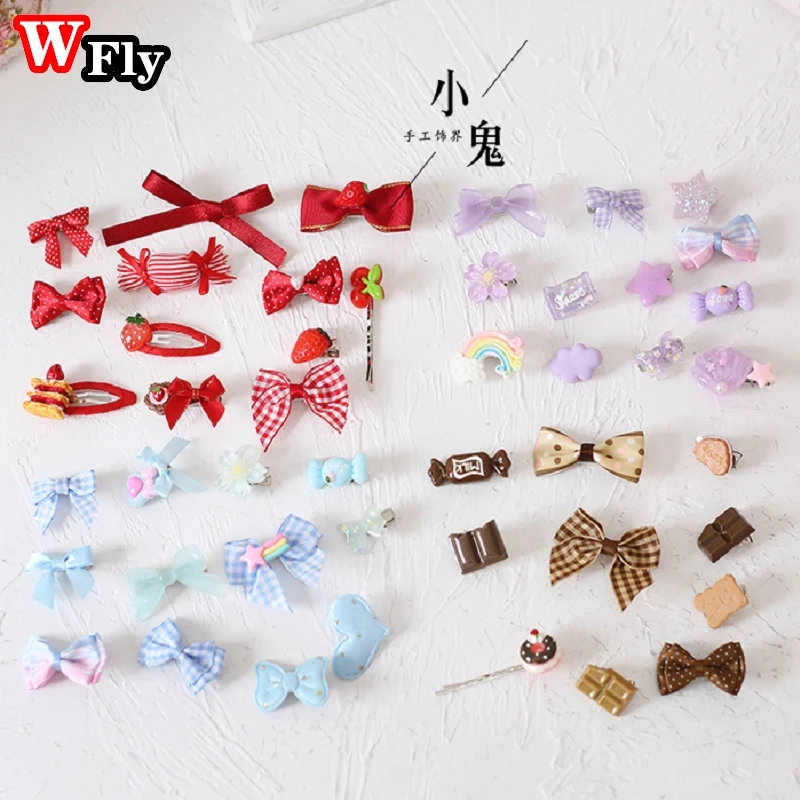 Harajuku kawaii Lolita Candy Color Decorate hairpin headband hair clip Women Girls hairpins Side clip Headwear Hair Accessories