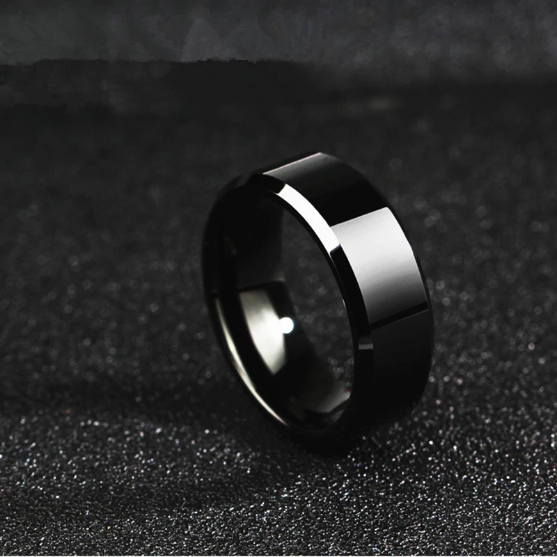 Men's Rings Stainless Steel Black Color Rings Fashion Jewelry For Men Boyfriend Creativity Gift Wholesale, 1 Piece