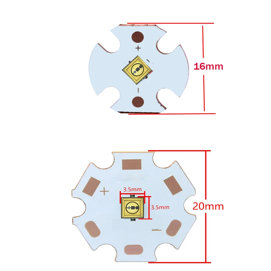 Imagem -03 - Lâmpada Led 265nm 275nm 310nm Uvc 0.1w 57v 16 mm 20 mm Cobre Pcb Luz uv Profunda Esterilização