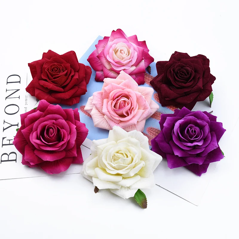 50/100 Pieces artificial flowers for home decoration wedding bridal accessories clearance diy gift box scrapbooking bride brooch