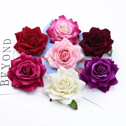50/100 Pieces artificial flowers for home decoration wedding bridal accessories clearance diy gift box scrapbooking bride brooch
