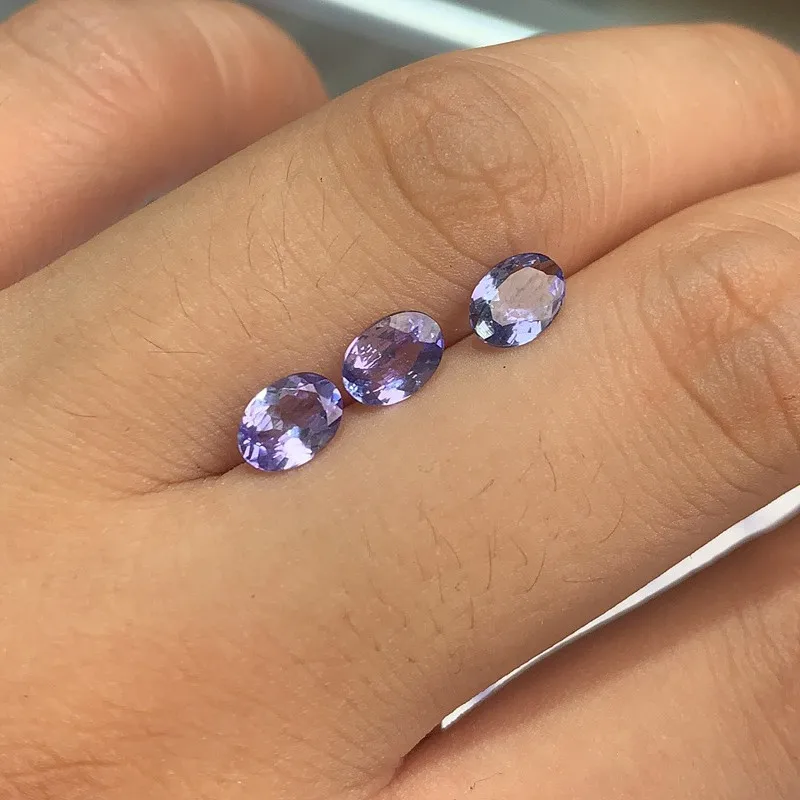 5mm*7mm  Natural Tanzanite Loose Gemstone for Jewelry DIY VVS Grade Trillion Cut Tanzanite Loose Stone