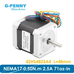 Free shipping! NEMA17 stepper motor 5.0kg.cm 42x48mm stepping motor 2.5A 71Oz-in 0.50Nm for CNC & 3D printer