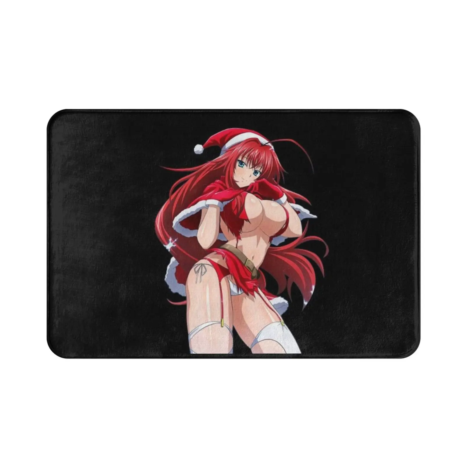 A Devil In Disguise , Rias Gremory In A Santa' ; S Hat And Red Sexy Lingerie. High School Dxd Anime Manga Waifu. | Black