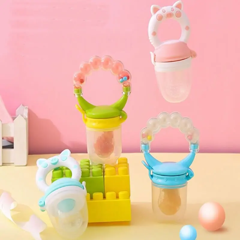 Baby-Fütterungslöffel für nahrhafte Früchte und Gemüse, Beißring, Kauspielzeug, Baby-Fütterungslöffel, Schnullerflasche – Detail 12