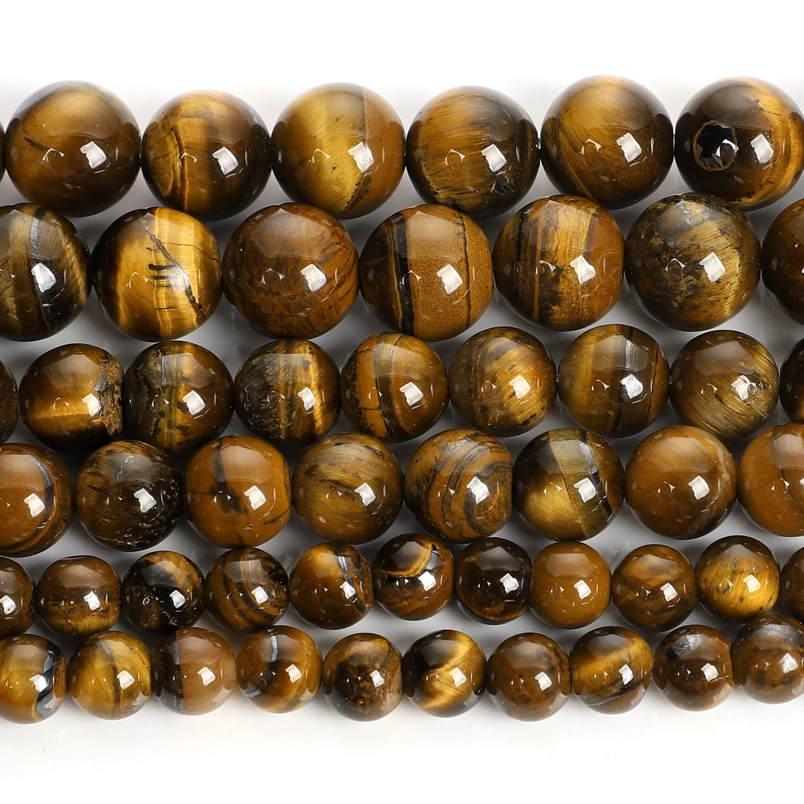 AAAAA Natural Stone Beads Yellow Tiger Eye Stone Round Loose Beads For Jewelry Making DIY Bracelet 14inch/Strand 4/6/8/10/12mm