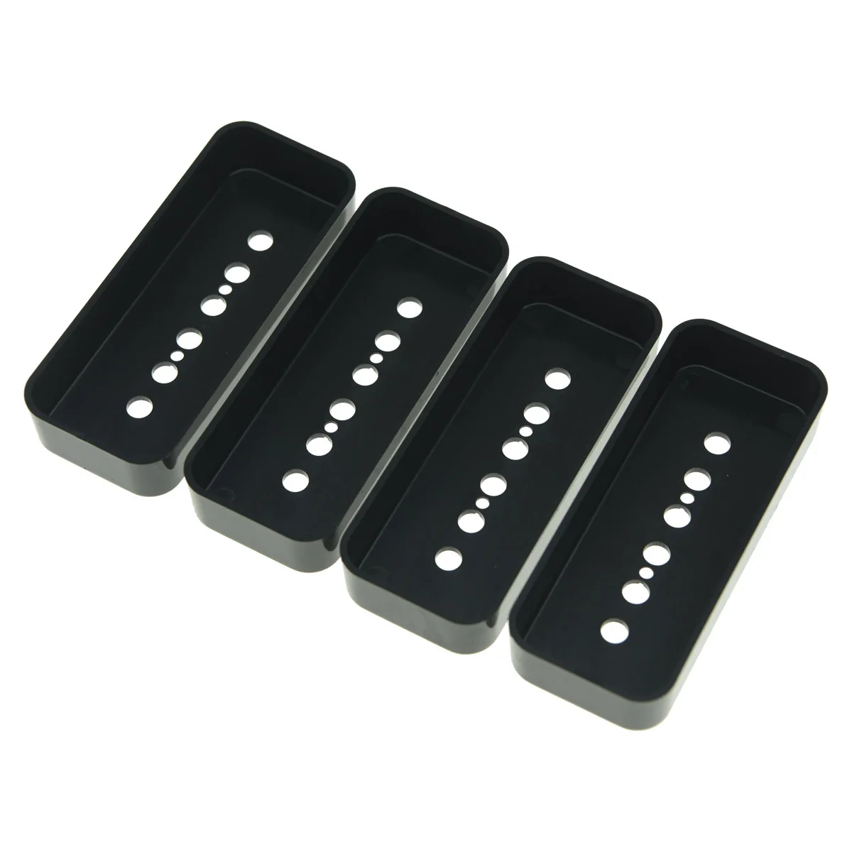 Dopro 4-Pack Cream/Black Plastic P90 Soapbar Guitar Pickup Covers Soap bar Pickup Cover with Pole Spacing 1-15/16\