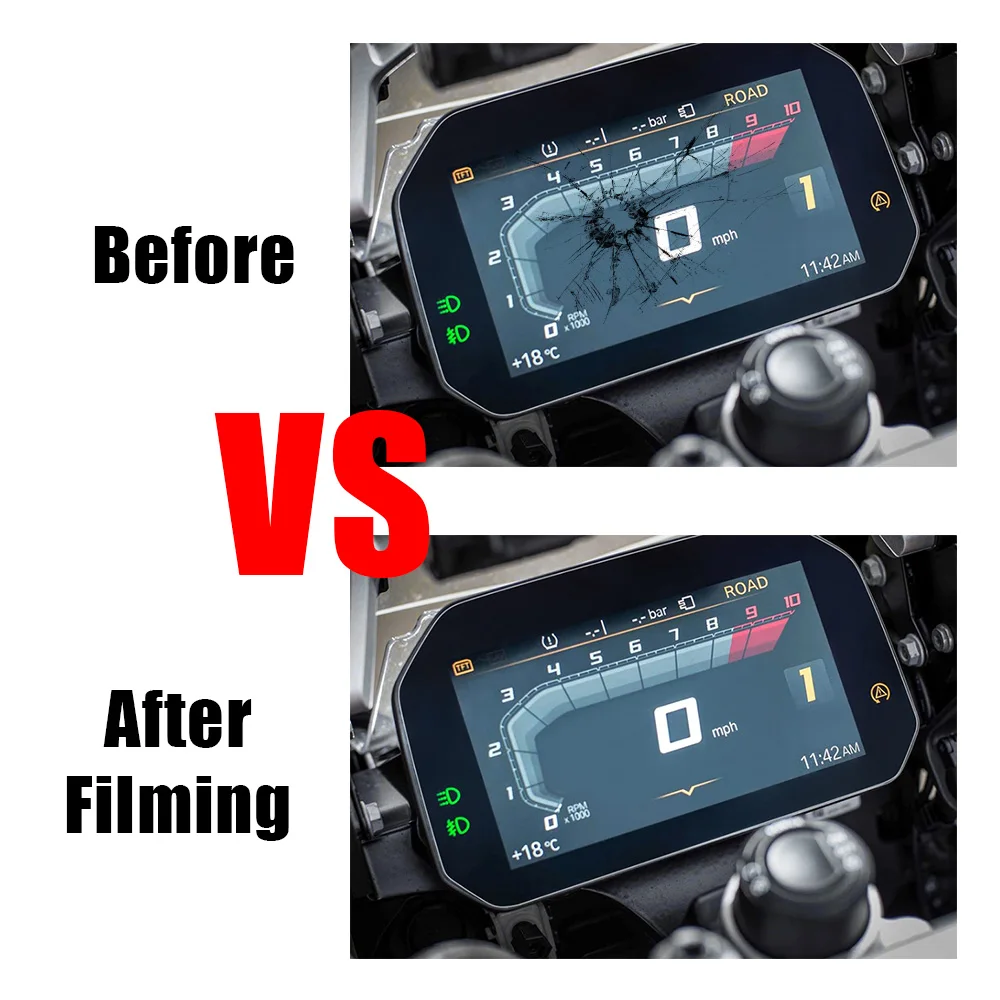 Motorbike Cluster Scratch Protection Film For BMW R1200GS Adventure GS 1200 R F900R 2018 Motorcycle Screen Protector