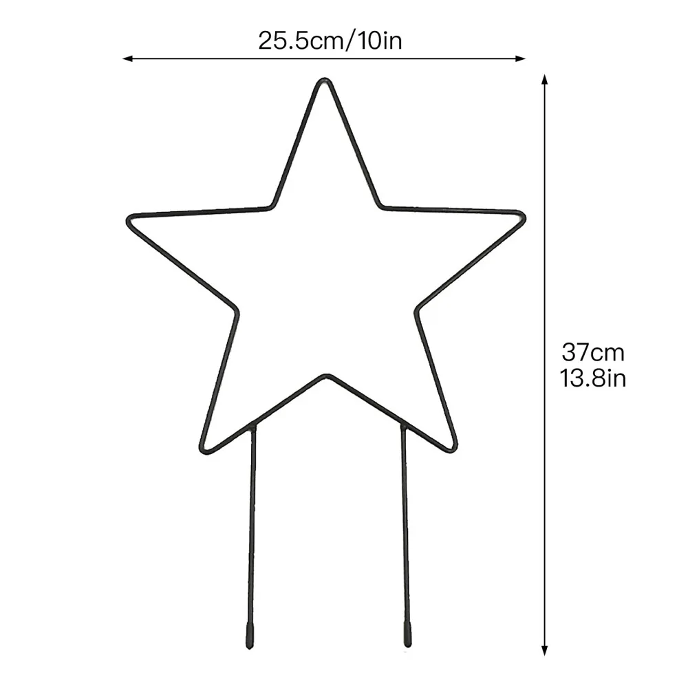 Stake Frame Flower Stand Plant Support Plants Climbing And Moon-shaped Iron Fixed Poles Lovely Shape Garden Five-pointed Star