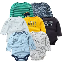 2021 Newborn Baby Bodysuits 3/4/5-pack Infant Jumpsuit  Boy&girls Clothes Long Sleeve Cotton Baby Boy Girl Clothing Baby Costume