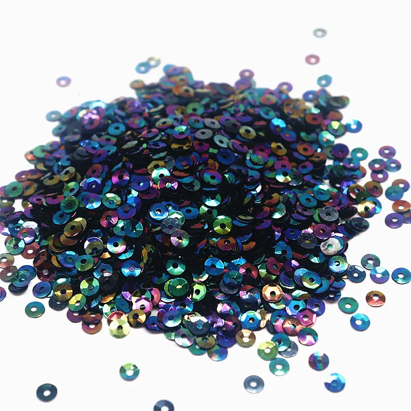 3mm 4mm 6mm Sequin Cup Flat Round PVC Loose Sequins Paillette Sewing Craft For Wedding Decoration Garment Dress DIY Accessory