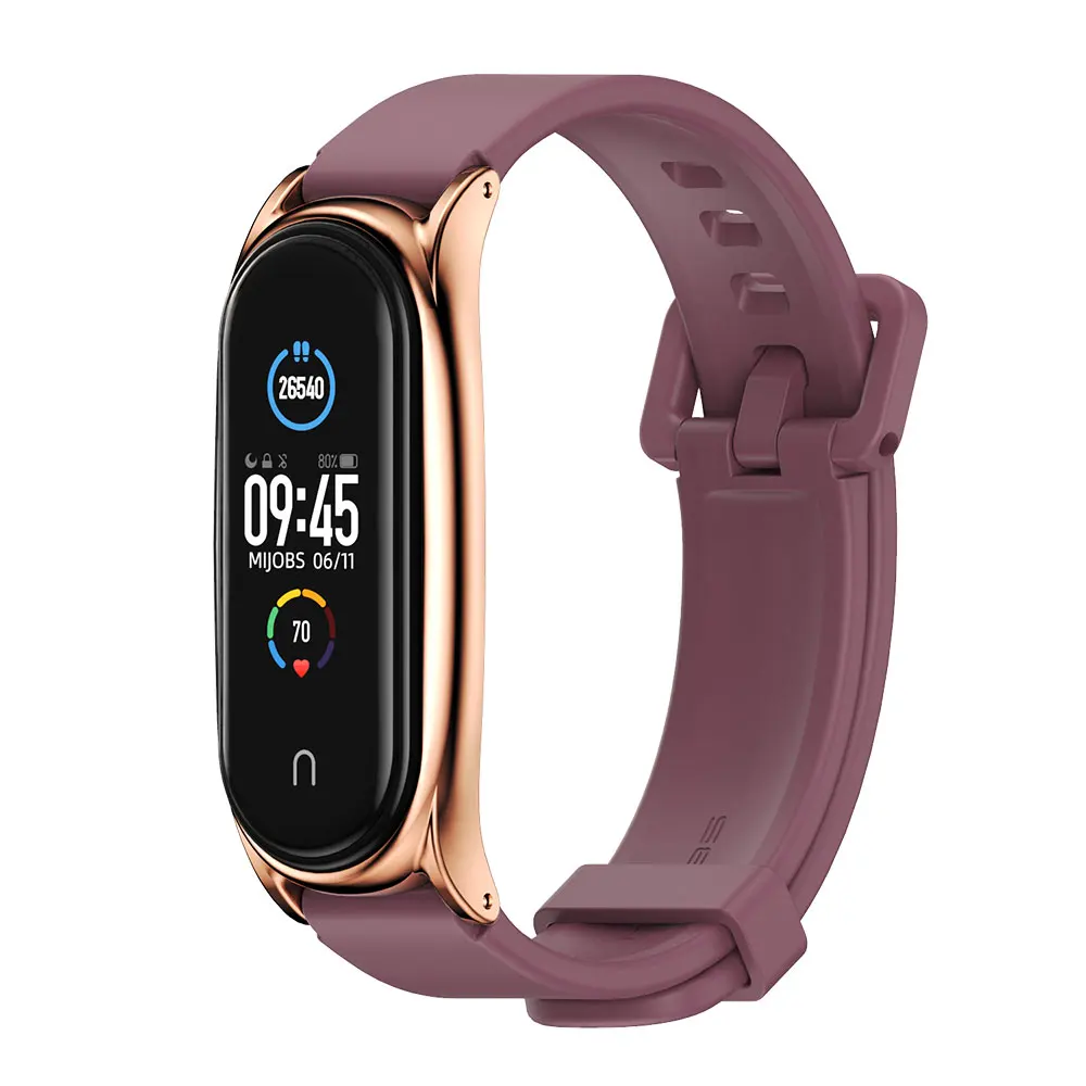 Correa de silicona para Xiaomi Mi Band, repuesto de pulsera para modelos 7, 8, 9, 6, 5, 4 y 3