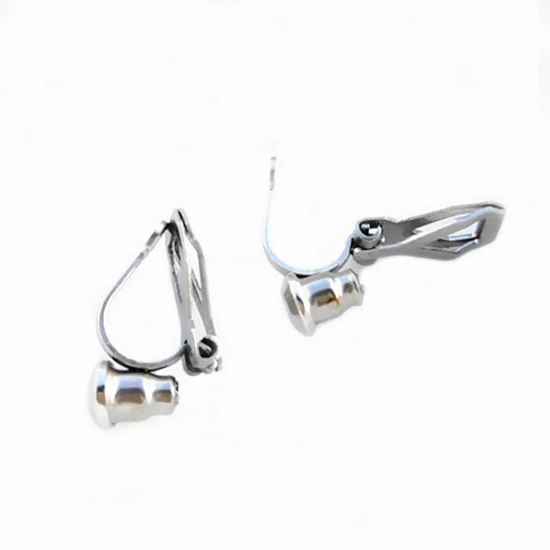 50pcs Stainless Steel Triangle Clip on Earring Converter Adapter Findings DIY for No Pierced Clip Back Kids Earrings Making