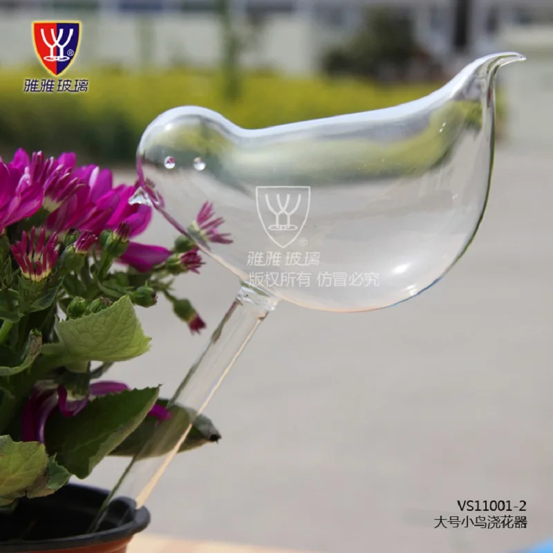 O.RoseLif  Plant Waterer Self Watering Globes Bird Shape Hand Blown Clear Glass Aqua Bulbs Flower Accessories Handmade