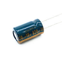 10pcs/lot 16v 820uf 10*16  high frequency low impedance aluminum electrolytic capacitor 820uf 16v 20%
