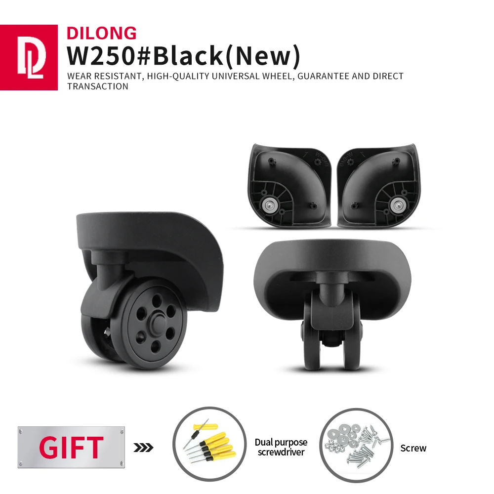 

DILONG W250 Suitable for Luggage Wheel Replacement Pulley Trolley Luggage Accessories Universal Password Box Roller Silent Wheel