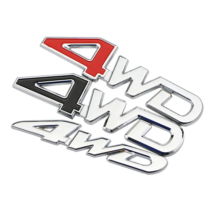 

Car Tail Rear Side Metal 4x4 RC Car 4WD Sticker 3D Chrome Badge Car Emblem Badge Decal Auto Decor Styling 4WD for SUV Trunk