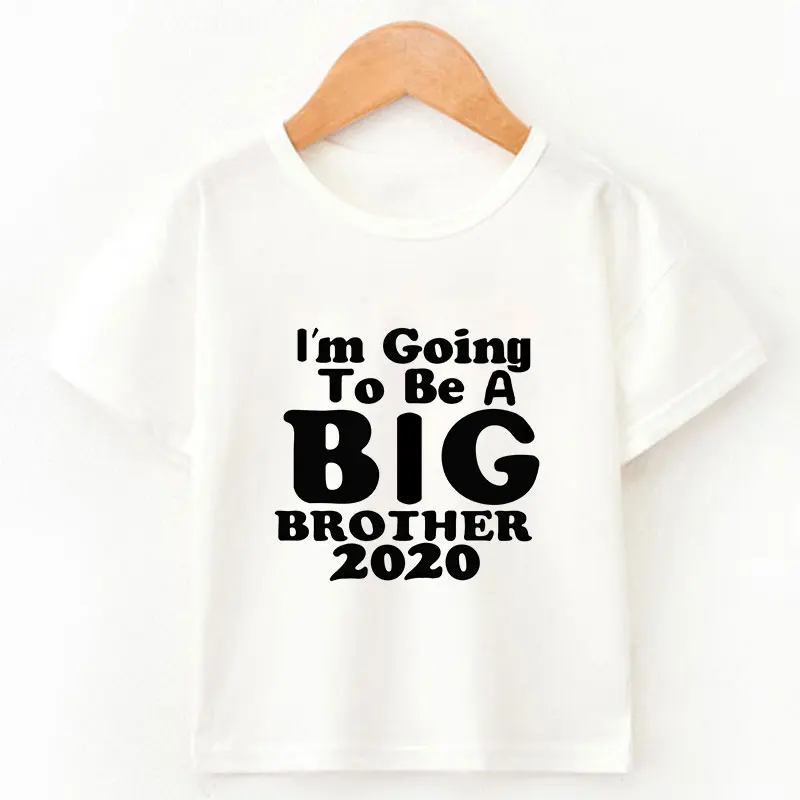 New Summer 2021 Boys Clothes Casual Kids Tshirt Kawaii Girls Tops Painted Big Sister Big Brother Shirt