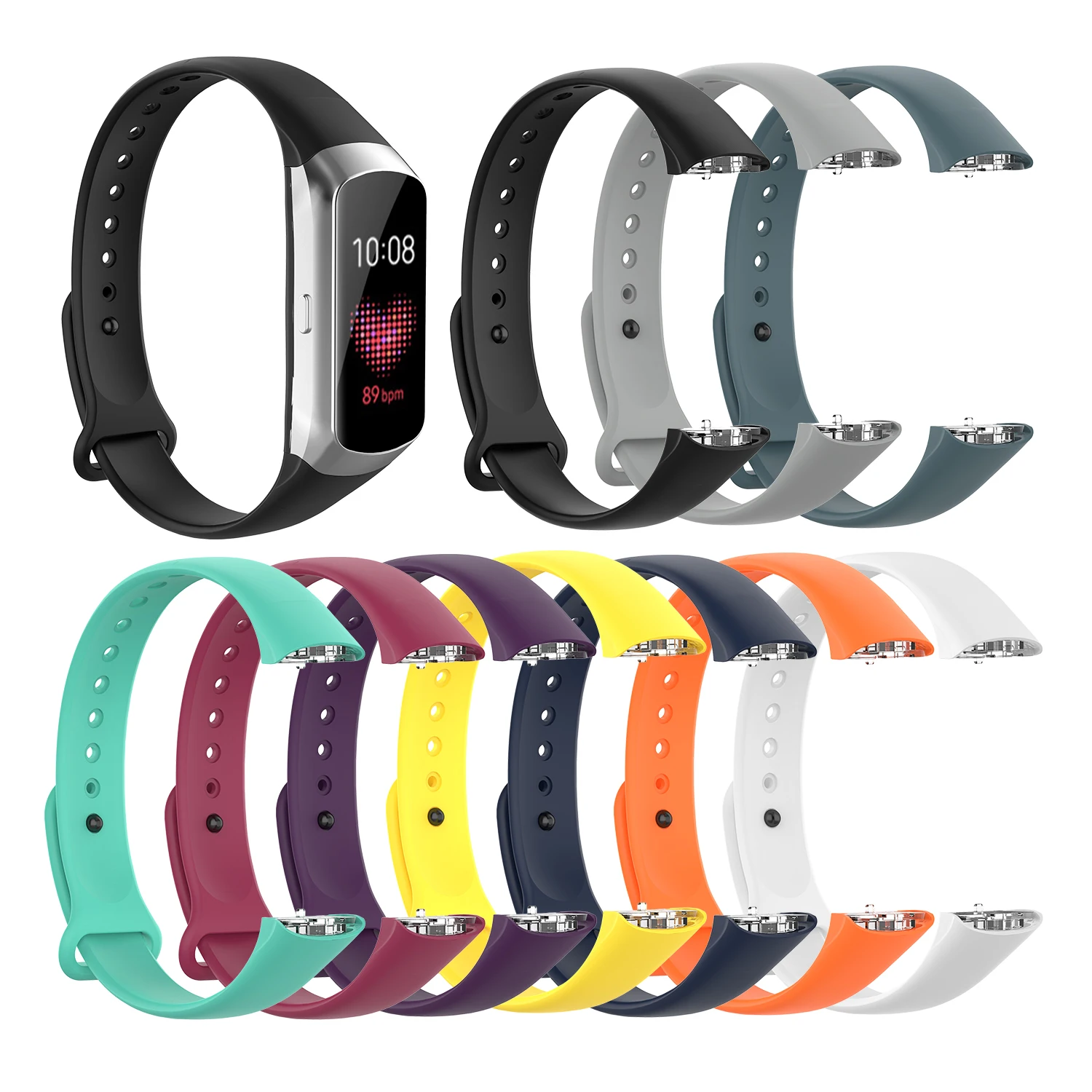 

New Soft Silicone Sport Watch Straps Wrist Band Strap For Samsung Galaxy Fit SM-R370 Smart Bracelet Watchband Strap Accessories