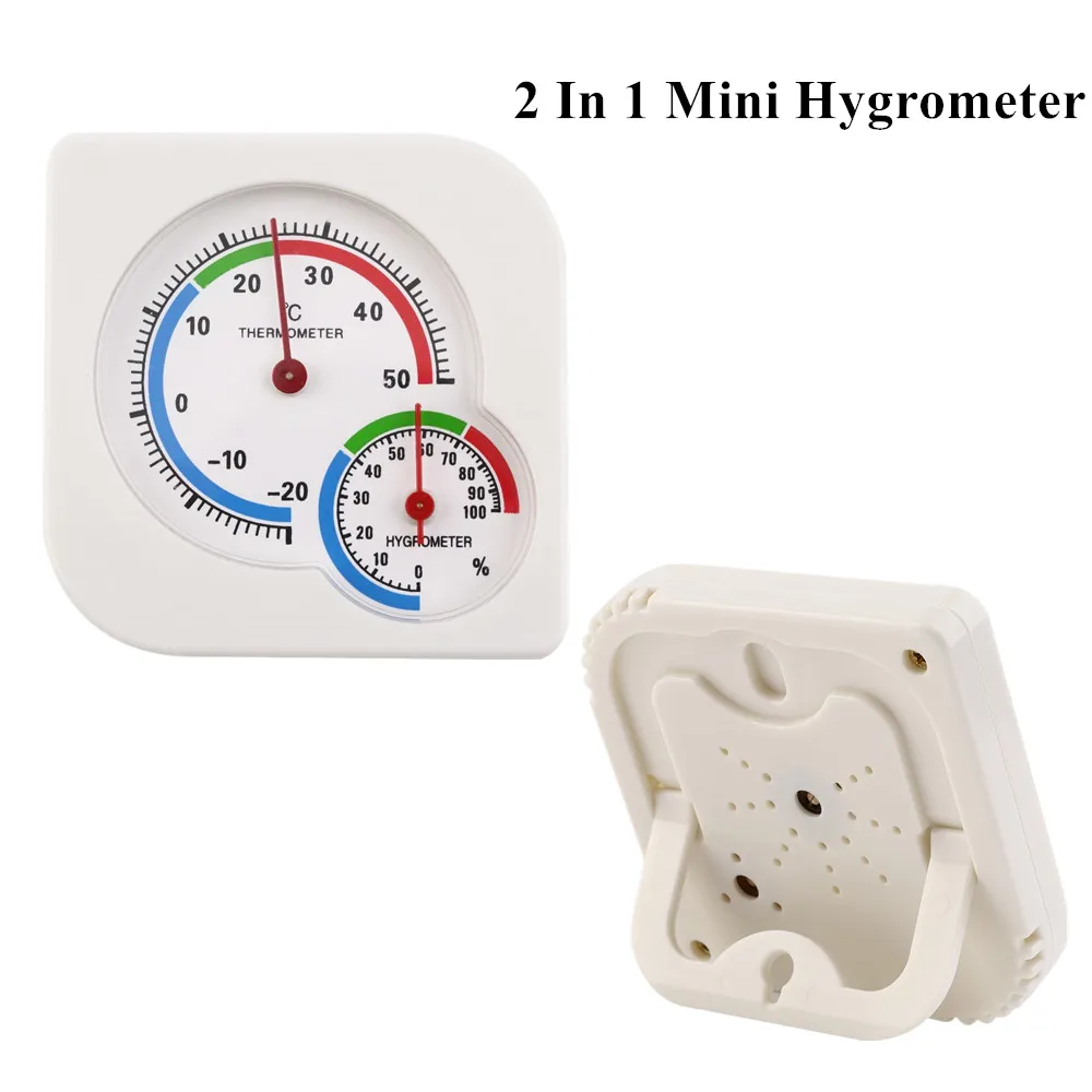 2 w 1 Mini dokładny wilgoć, higrometr miernik temperatury termometr z miernikiem wilgotności mechaniczny do użytku domowego do użytku wewnętrznego