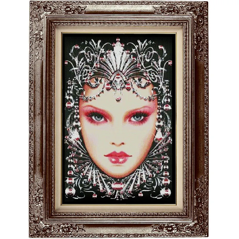 Home Handmade Embroidery Large Fishxx Cross Stitch Gem Queen Series E340 Precision Printing Living Room