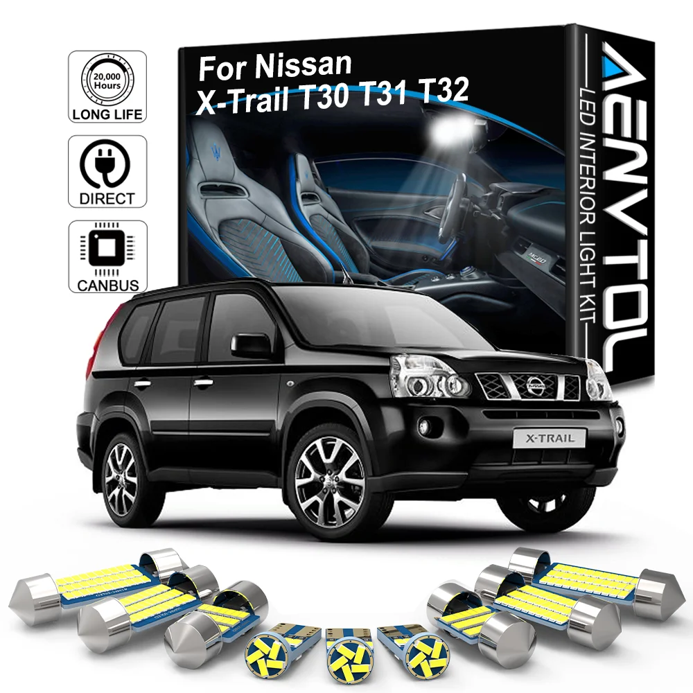 

AENVTOL CANBus For Nissan X-Trail T32 T31 T30 2002-2007 2008-2013 2014-2020 2021 Interior LED Light Accessories Kit