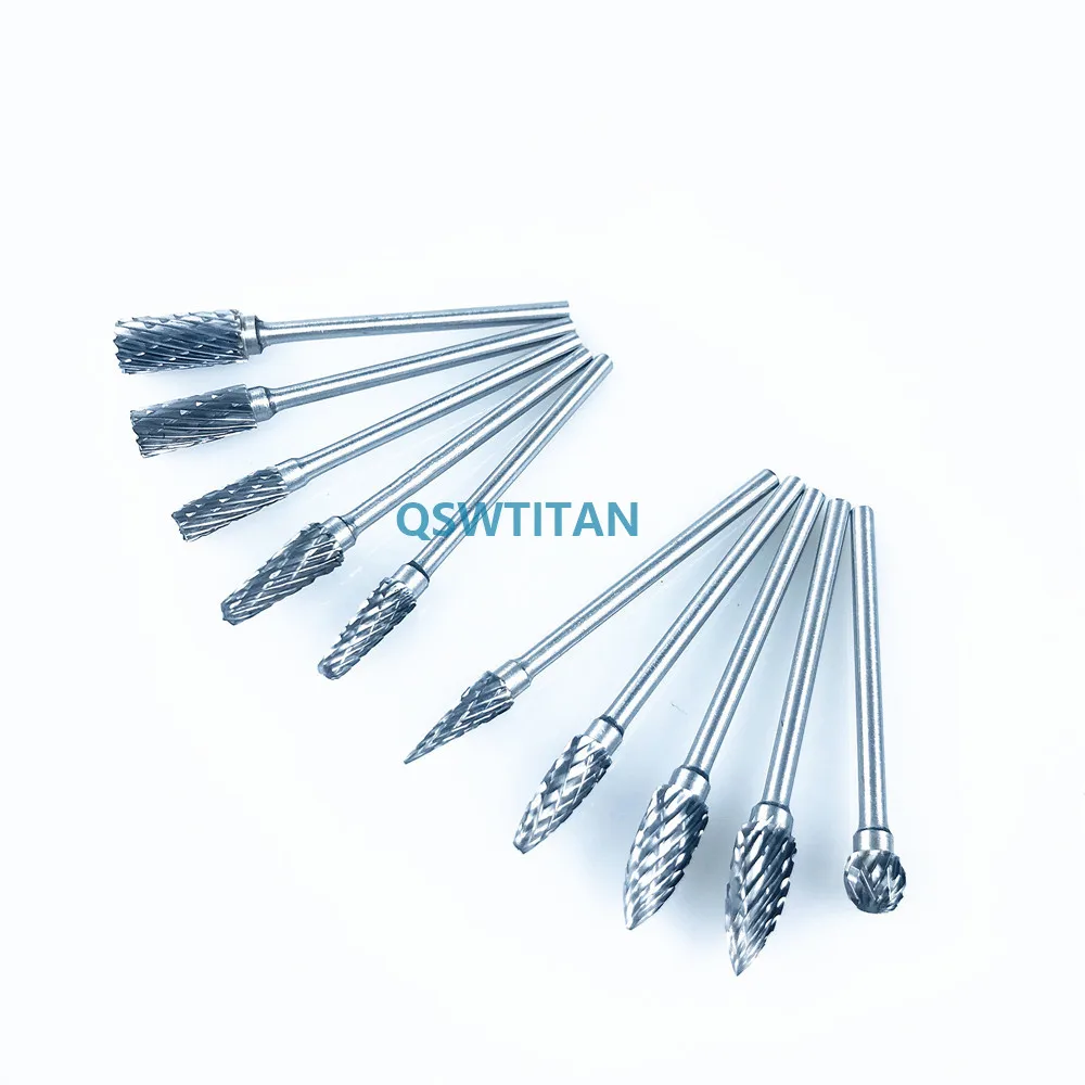 10pcs/box  Tungsten Steel Dental Carbide Burs Lab Burrs Tooth Drill Dental Lab Materials