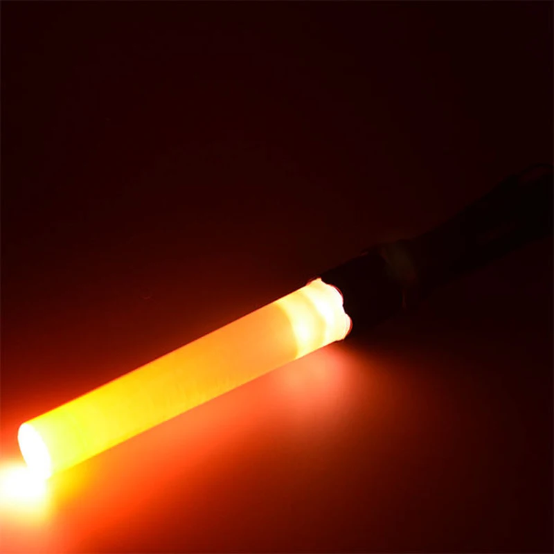 Traffic Signal Baton Rechargeable LED Flashlight Torch Light