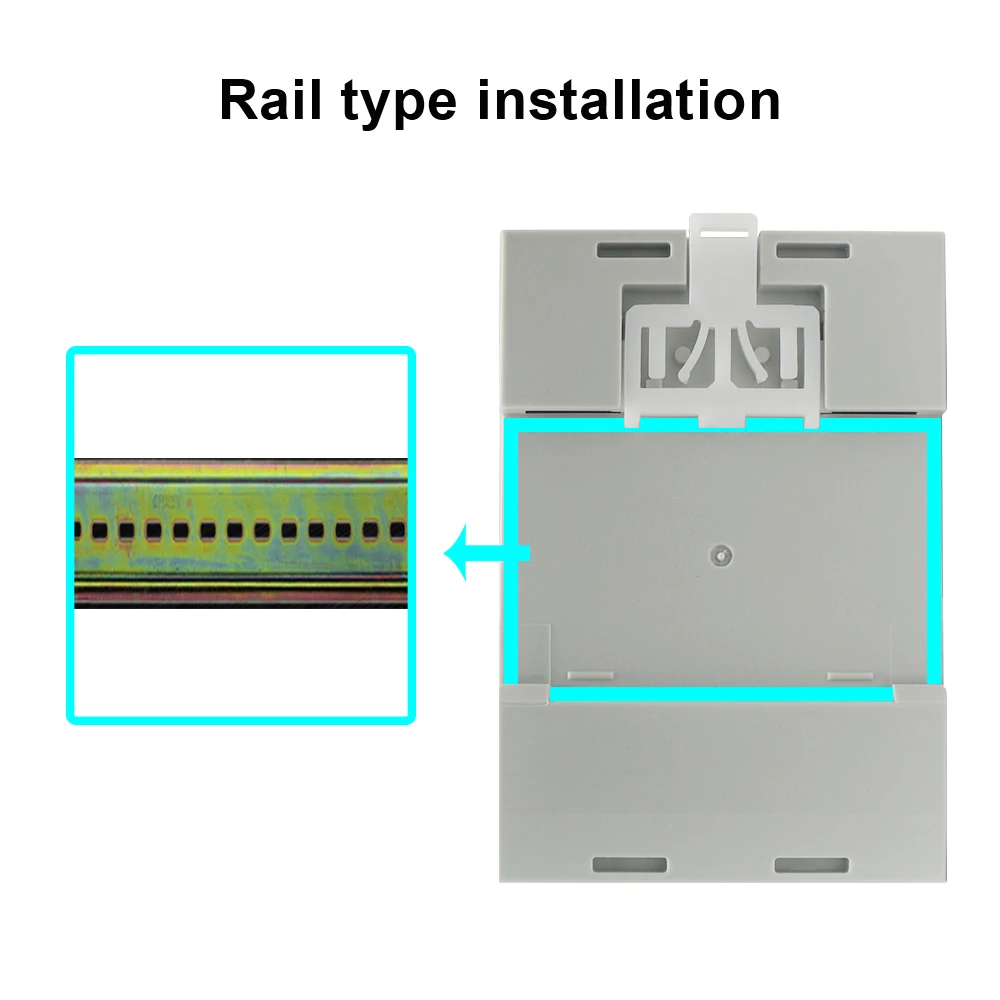 Din Rail Wattmeter Voltmeter Ammeter Power Meter AC 110V 220V 380V Volt Amp Power Factor Time Energy Voltage Current Montior