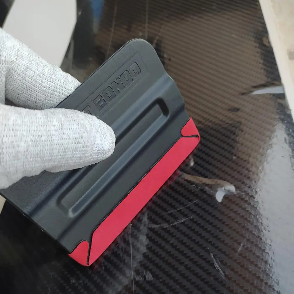 5Ps Carbon Fiber Film Magnetic Squeegee Vinyl Car Wrap Window Tint Magnet Scraper with Scratch-free Suede Felt Car Wrapping A10C