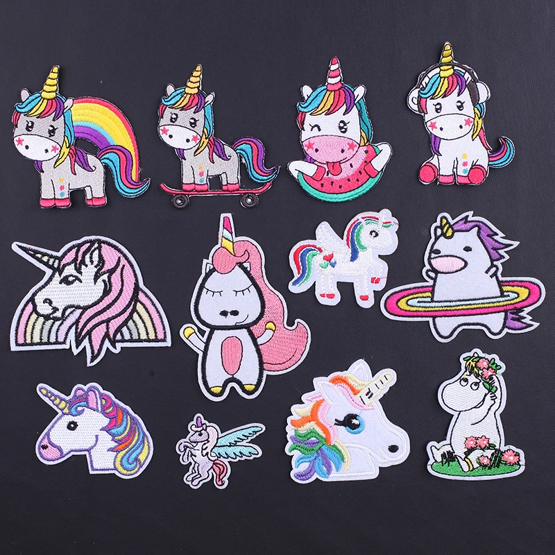 Baby Unicorn Littel Horse Badge Embroidered Iron on Patch Sewing Patches Diy Clothes Sticker Applique for Clothing Accessories