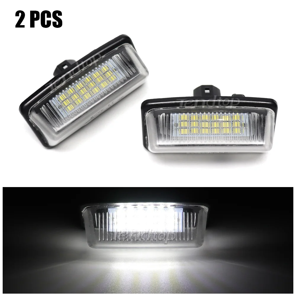 2x CANbus No Error White For For Toyota Corolla Crown Alphard Wish Noah Voxy Caldina Starlet LED License Number Plate Light