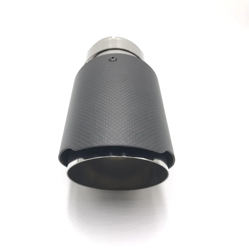 One Piece High Quality Single Car Back Muffler Exhaust Pipe For Universal Matte Carbon Fiber System Exhaust Tip