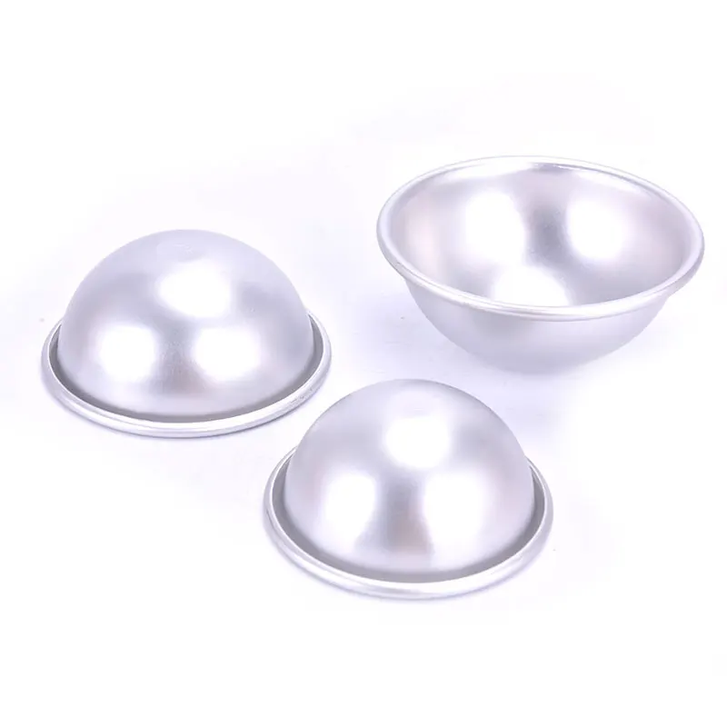 Bombas de baño de aleación de aluminio de Metal, bola 3D, forma de esfera, accesorios de herramientas de baño DIY, molde creativo, 6 piezas, 1 piezas, 2 piezas