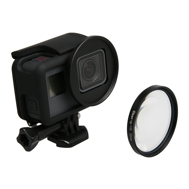 52mm Magnifier Macro Close Up Lens for GoPro Hero 7 6 5 Black Action Camera Mount for Go Pro Hero 6 5 7 Accessories Kits