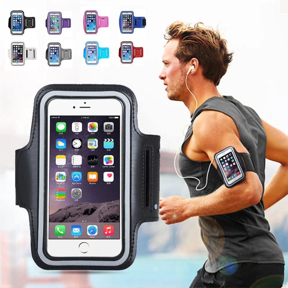 Men Women Running Phone Bags Waterproof Touch Screen Armbands Sports and Fitness Running Accessories for 4.5-6 Inch Smartphone 