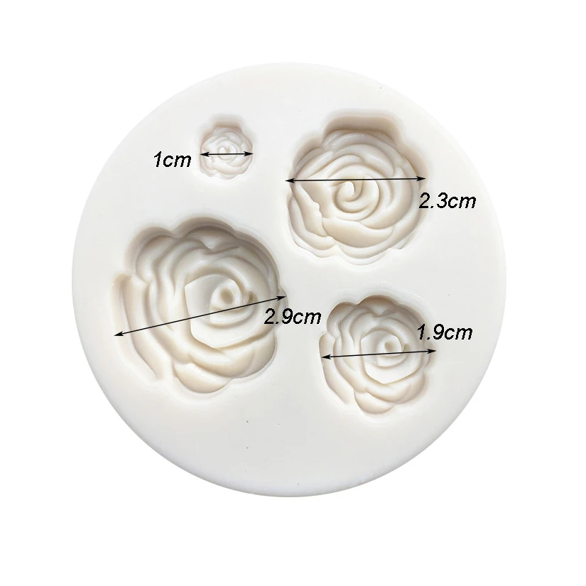 3D-Rosen-Silikonform für Zuckerguss, Schokolade, Cupcakes, Backen, Fondant und Kuchendekoration – Detail 3