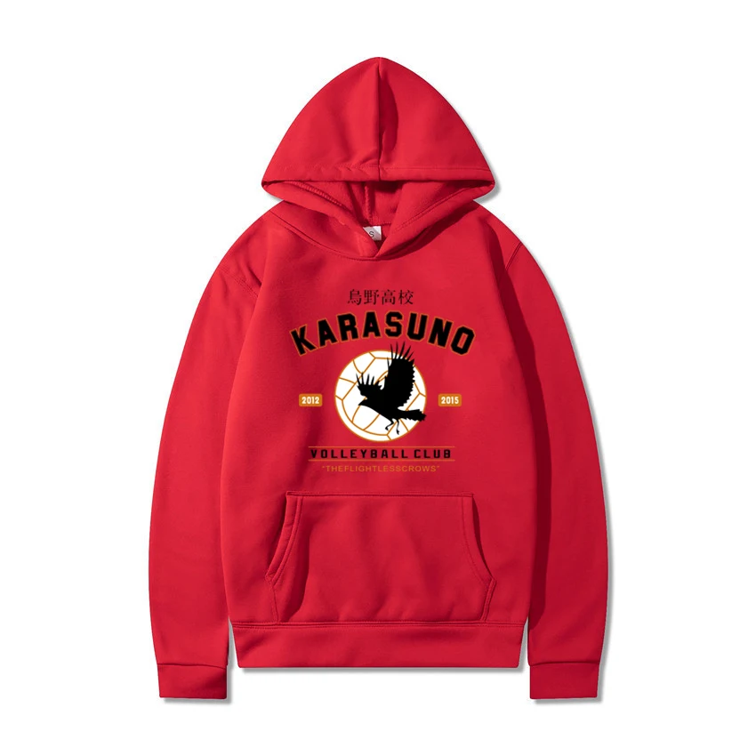 Hoodies dos homens dos desenhos animados haikyuu engraçado anime japonês streetwear harajuku karasuno voar alto gráfico moletom com capuz