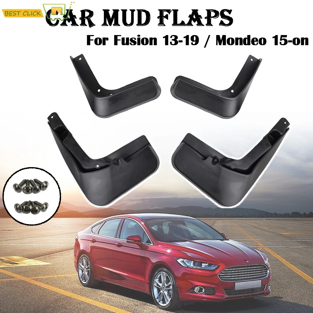 For Ford Fusion 2013-2019 Mondeo mk5 2015-on Set Molded Mud Flaps Mudflaps Splash Guards Front Rear Mud Flap Mudguards Fender