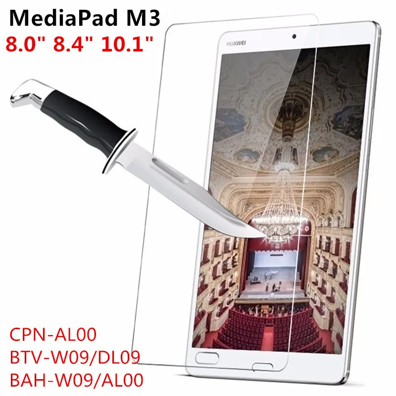 Tempered Glass Screen Protector For Huawei MediaPad M3 8.0 8.4 10.1 Lite 10 CPN-AL00 BTV-W09 L09 BAH-W09 Tablet Protective Film