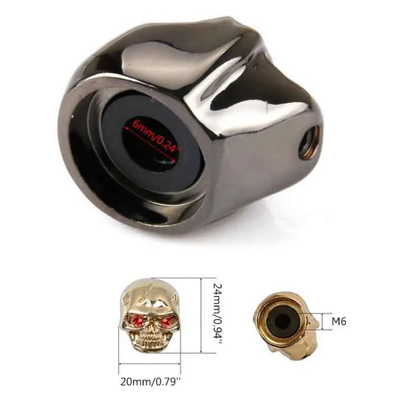 1Pcs Skull Head Tone Volume Control Knobs Professional Guitar Bass Skull Volume Tone Knobs Cap for Electric Gutiar Bass