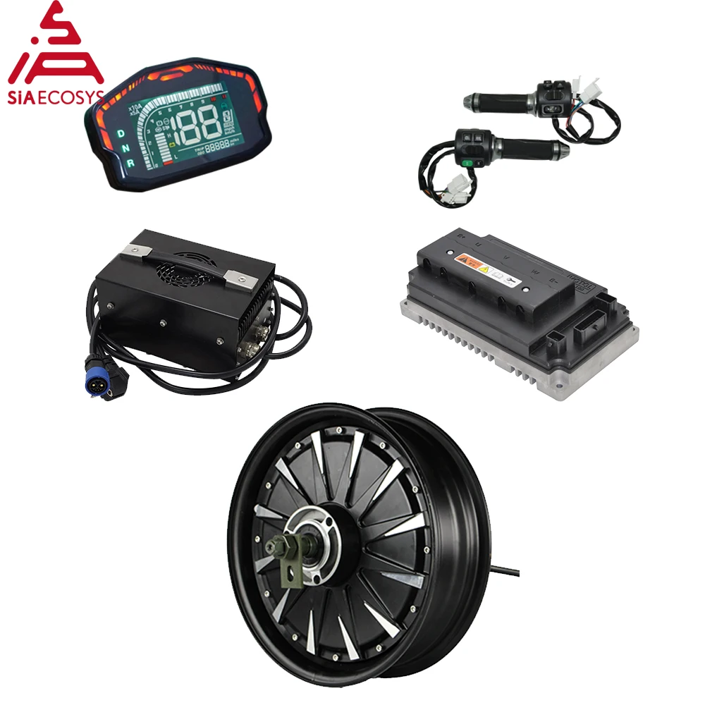 

SiAECOSYS QSMOTOR 3000W 72V 80kph 12x3.5inch Hub Motor with EM100SP Controller and Kits for Electric Scooter