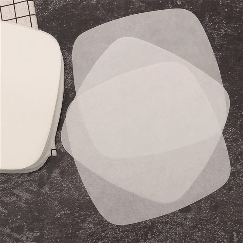 50 Stück quadratische Luftfritteusen Premium perforierte Unterlage Pergament Antihaft-Dampfkorbmatte Backen Speiseölpapier – Detail 3