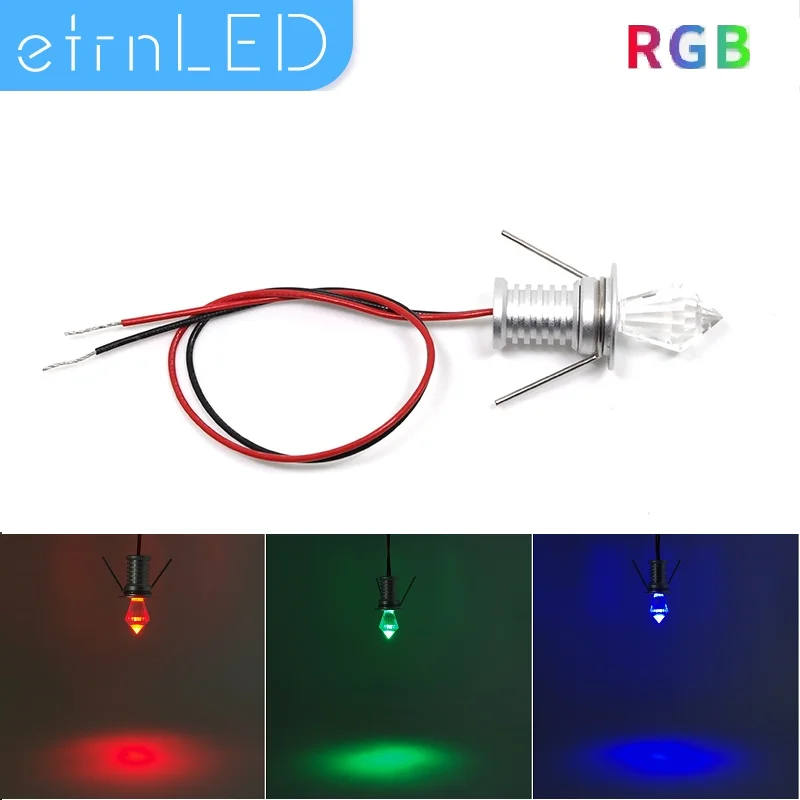 etrnLED Crystal RGB Spotlights LED 12V Recessed Ceiling Decoration Dimmable Cabinet Closet Indoor Colors Focus Mini Spot Light