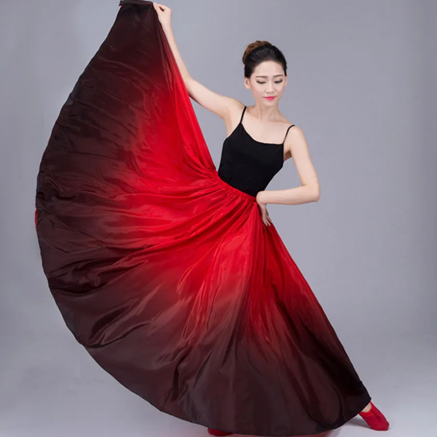 180-360degree Belly Dancing Performance Clothing Gypsy Women Spanish Traditional Costumes Flamenco Skirt Flamingo Clothing