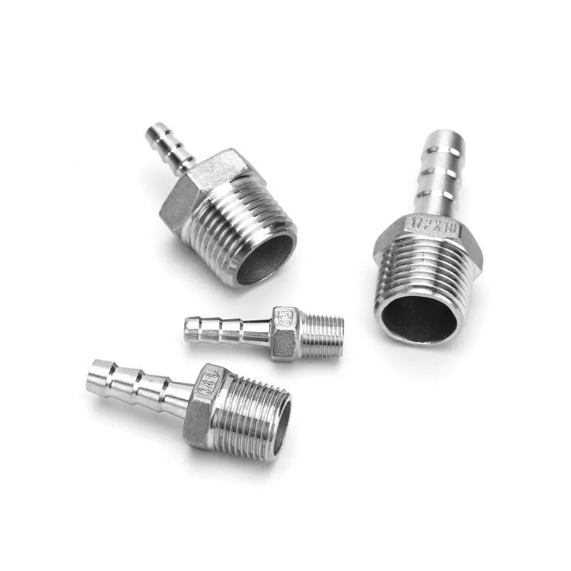 Conector de acoplamiento de junta de Pagoda, accesorio de tubería de rosca macho de acero inoxidable 304 BSP, reductor de cola de manguera de