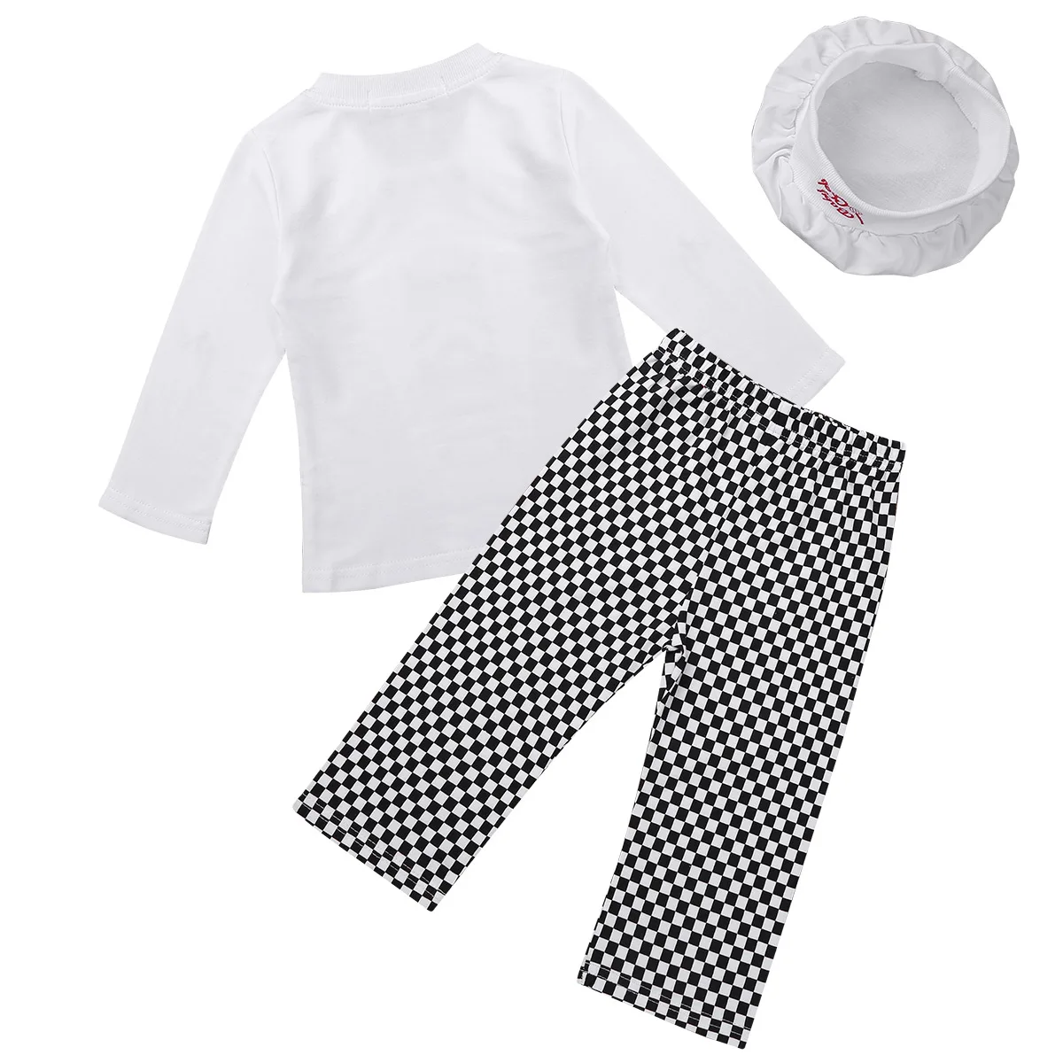 Baby Toddler Boys Girls Cook Chef Holiday Cosplay Outfits Baby Cook Chef Kitchen Uniform T-shirt Pants Hat Photography Costume